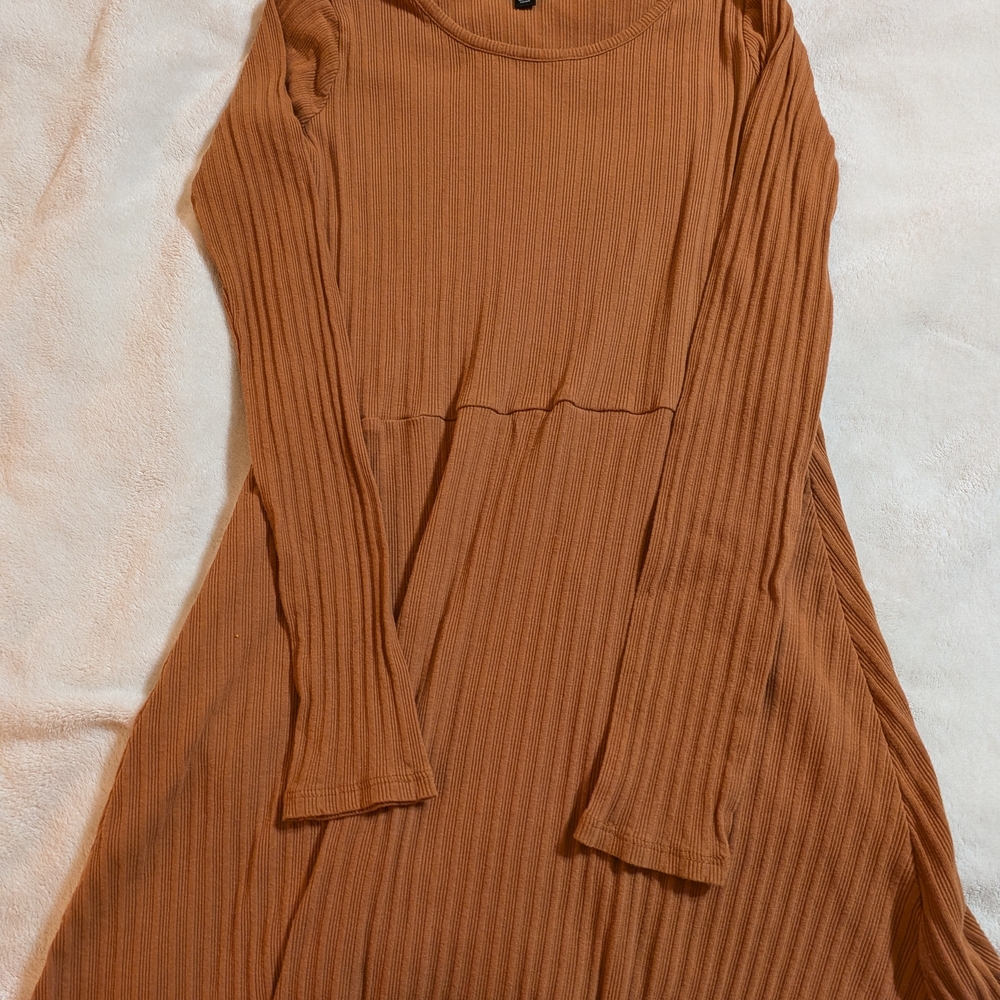 Art Class Rust Long Sleeve Dress